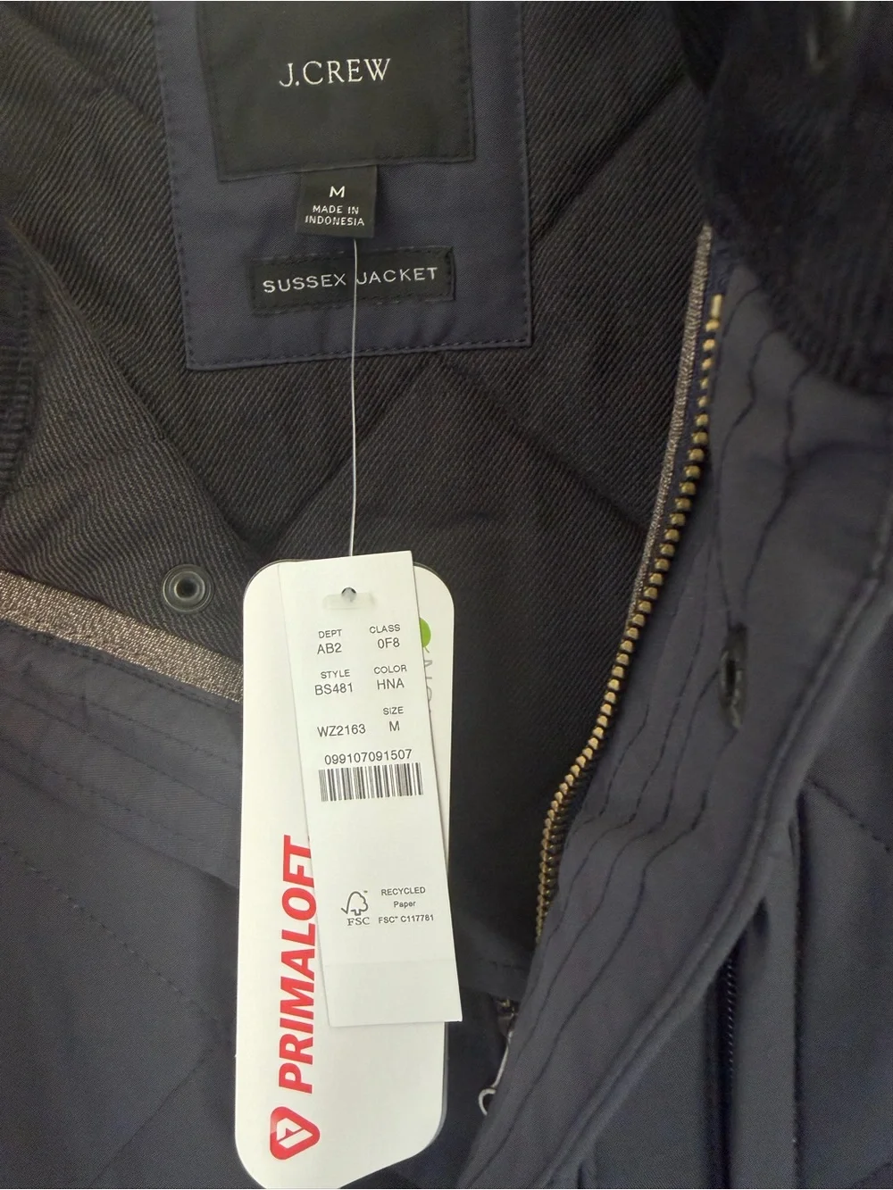 J. Crew Men's Sussex Quilted Eco-Friendly Jacket